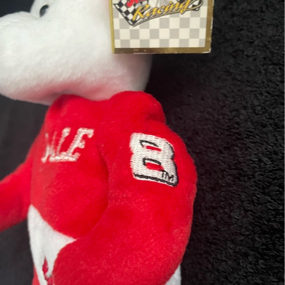 Vintage Dale Earnhardt Jr Teddy Bear Red White Salvinos Bammers Beanie Baby NEW - Picture 5 of 7